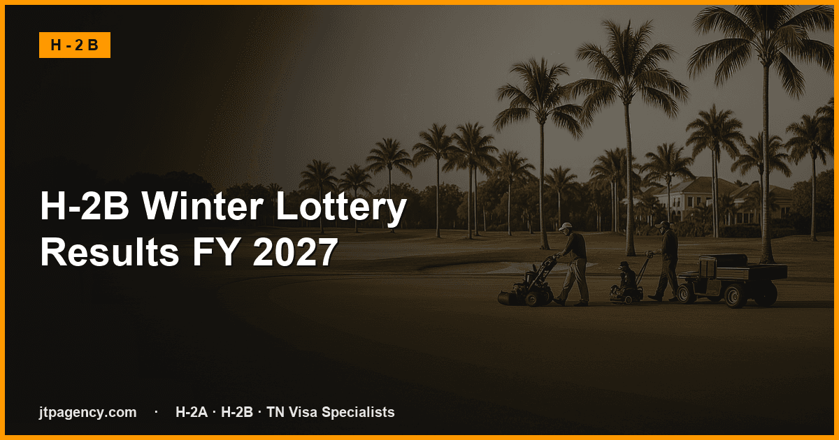 Resultados del sorteo H-2B para el ejercicio fiscal 2027: lo que deben saber los empresarios